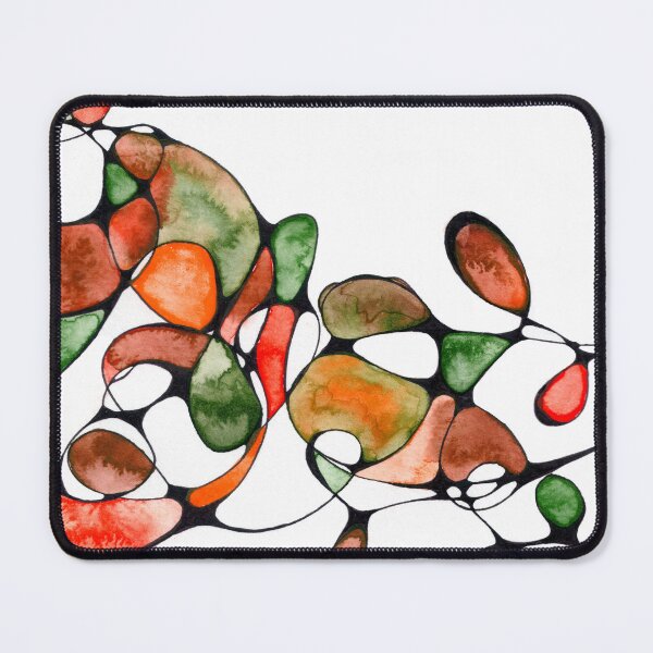 Item preview, Abstract Watercolor Neurographic Art - Orange Green designed and sold by thecolorbirdie.
