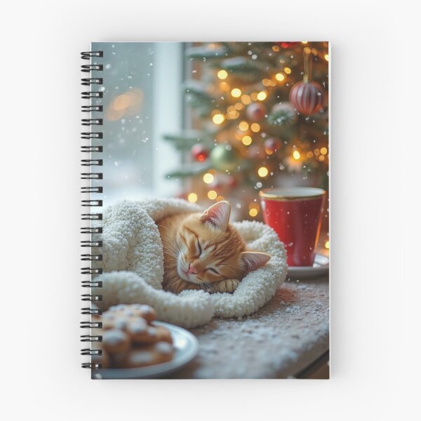Item preview, Sleeping kitten by Christmas tree designed and sold by Pearl67.