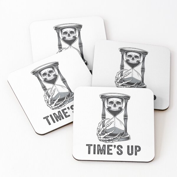 Item preview, Time’s Up - Retro Gothic Hourglass Skeleton designed and sold by OldSchoolRetro.