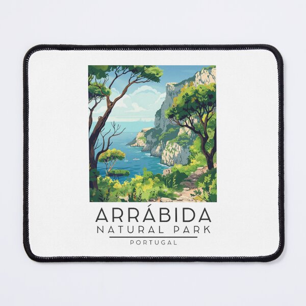 Item preview, A Vintage Illustration of Arrábida Natural Park - Portugal designed and sold by GoodOldVintage.