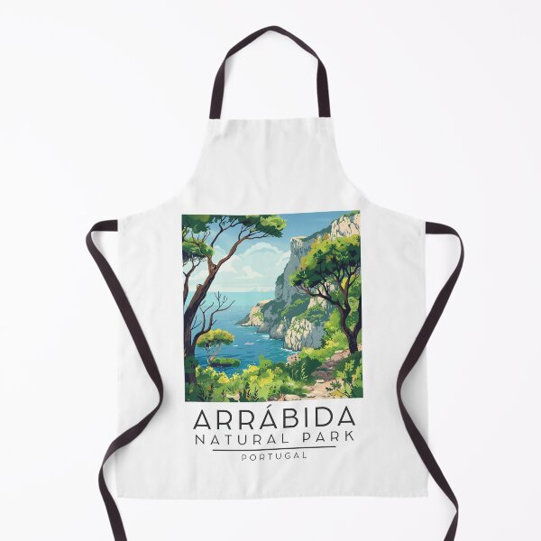 Item preview, A Vintage Illustration of Arrábida Natural Park - Portugal designed and sold by GoodOldVintage.