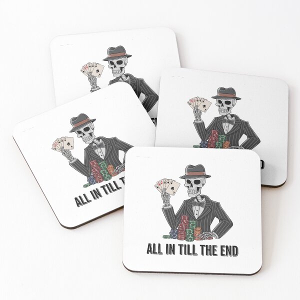 Item preview, All In Till the End - Skeleton Poker Night Design designed and sold by OldSchoolRetro.