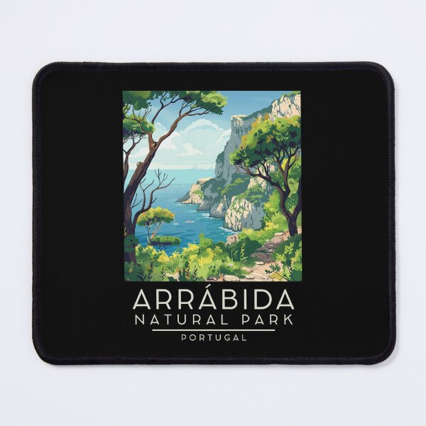 Item preview, A Vintage Illustration of Arrábida Natural Park - Portugal designed and sold by GoodOldVintage.