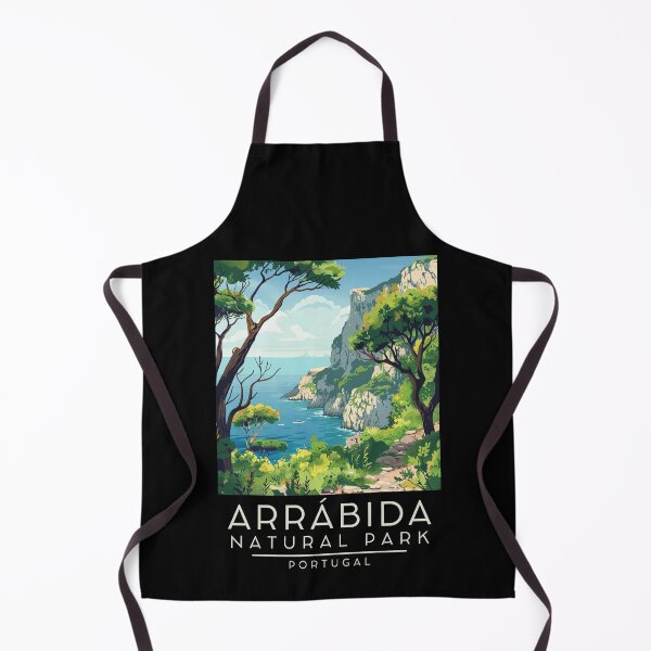 Item preview, A Vintage Illustration of Arrábida Natural Park - Portugal designed and sold by GoodOldVintage.