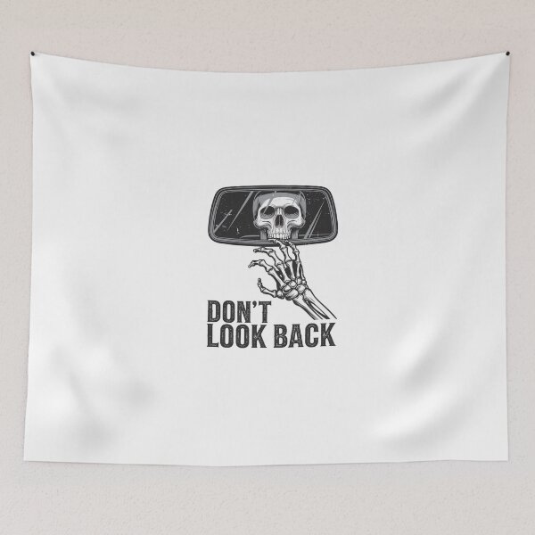 Item preview, Don’t Look Back - Gothic Skeleton Rearview Design designed and sold by OldSchoolRetro.