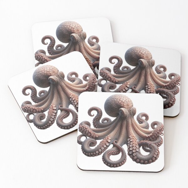 Item preview, Vivid octopus illustration showcasing intricate textures and dynamic form designed and sold by homydesign.
