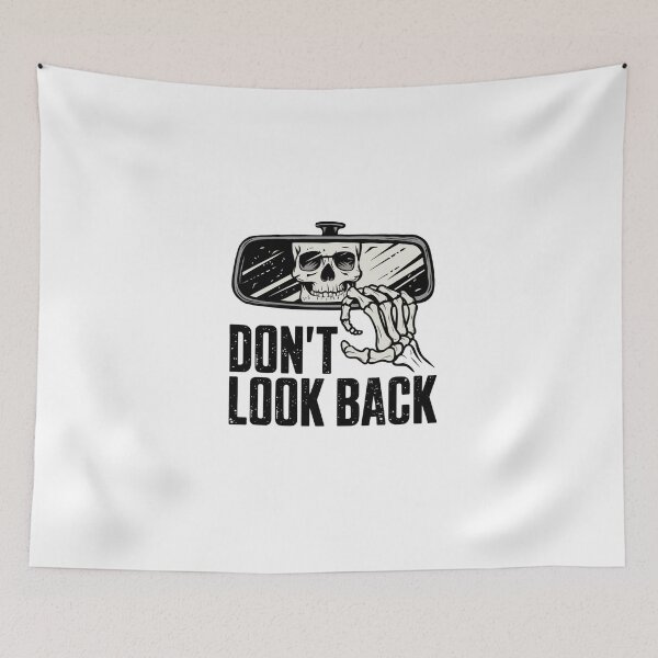 Item preview, Don’t Look Back - Retro Skeleton Mirror Art designed and sold by OldSchoolRetro.