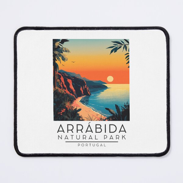 Item preview, A Vintage Illustration of Arrábida Natural Park - Portugal designed and sold by GoodOldVintage.
