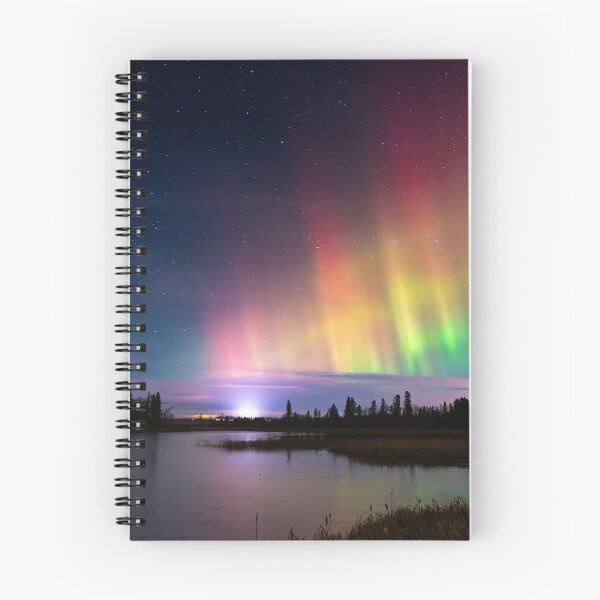 Item preview, Northern Lights Over Winter Lake and Forest designed and sold by Amy Mitchell.