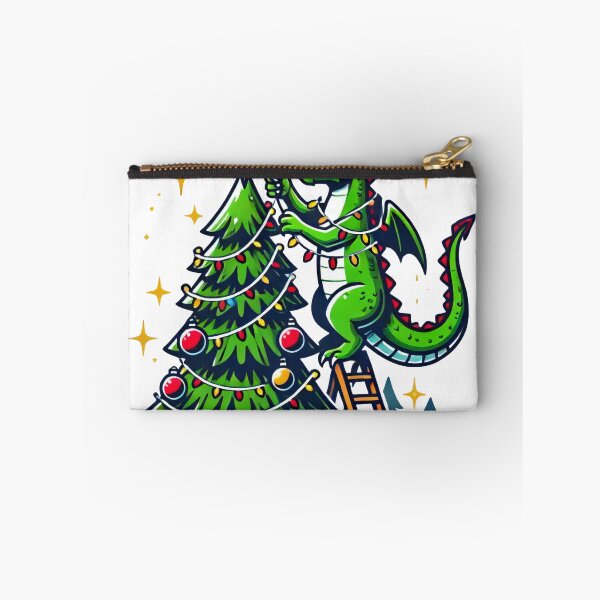 Item preview, Christmas Dragon Decorating a Holiday Tree Design designed and sold by AIARTIST1.