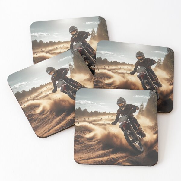 Item preview, Dynamic motocross rider tackling tough desert terrain designed and sold by homydesign.