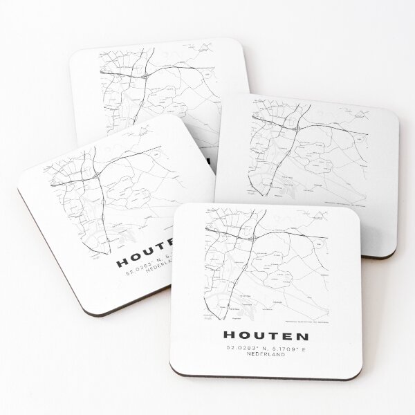 Item preview, Houten Minimalist Map Art | Netherlands | 52.0283° N, 5.1709° E designed and sold by RM-Journey.