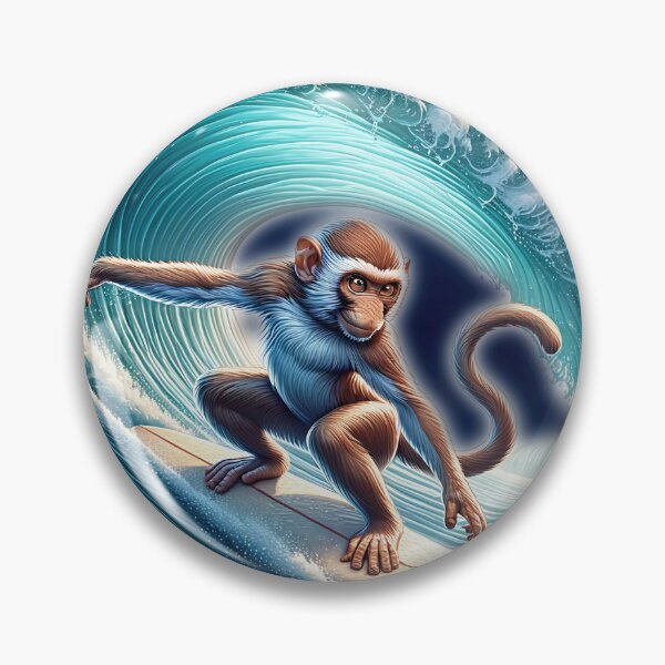 Item preview, Surfing Primate designed and sold by Nomadic Spirit Studios.