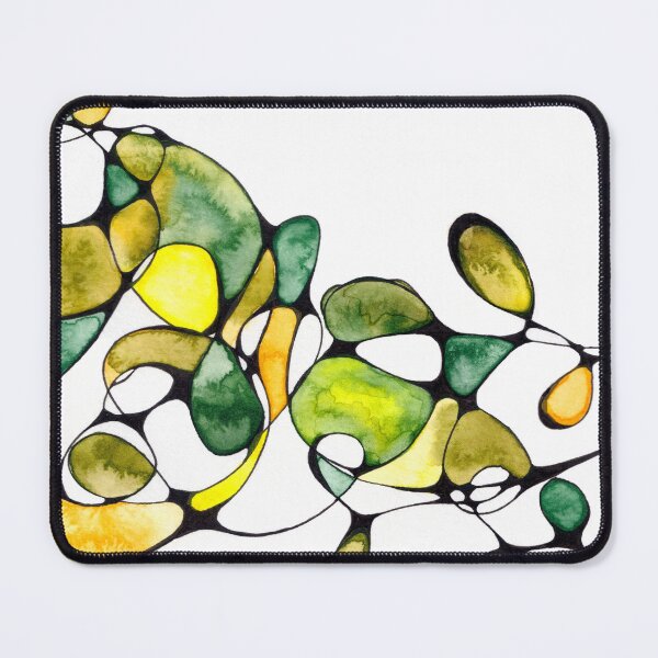 Item preview, Abstract Watercolor Neurographic Art - Yellow Green designed and sold by thecolorbirdie.