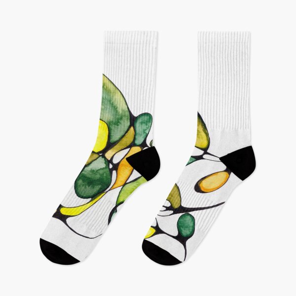 Item preview, Abstract Watercolor Neurographic Art - Yellow Green designed and sold by thecolorbirdie.