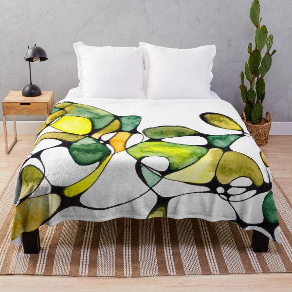 Item preview, Abstract Watercolor Neurographic Art - Yellow Green designed and sold by thecolorbirdie.