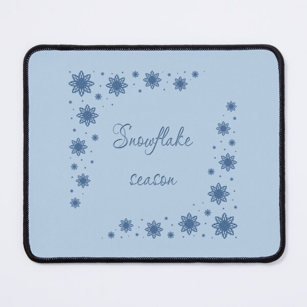 Item preview, Inscription "Snowflake Season" on a light blue background designed and sold by Cherevan.