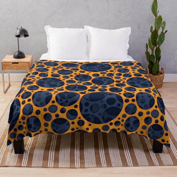 Item preview, Sizzling Trippy Abstract Lava Holes Design Pattern In Orange And Blue designed and sold by fizzgig.