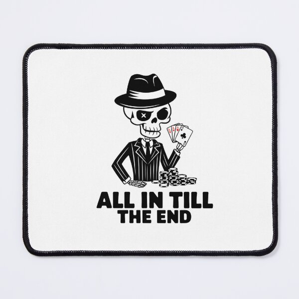 Item preview, All In Till the End - Classic Skeleton Poker Art designed and sold by OldSchoolRetro.