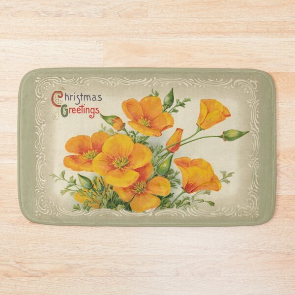 Item preview, Nostalgic Cheer: Vintage Christmas Card (1911) with Yellow Flowers designed and sold by PureVintageLove.