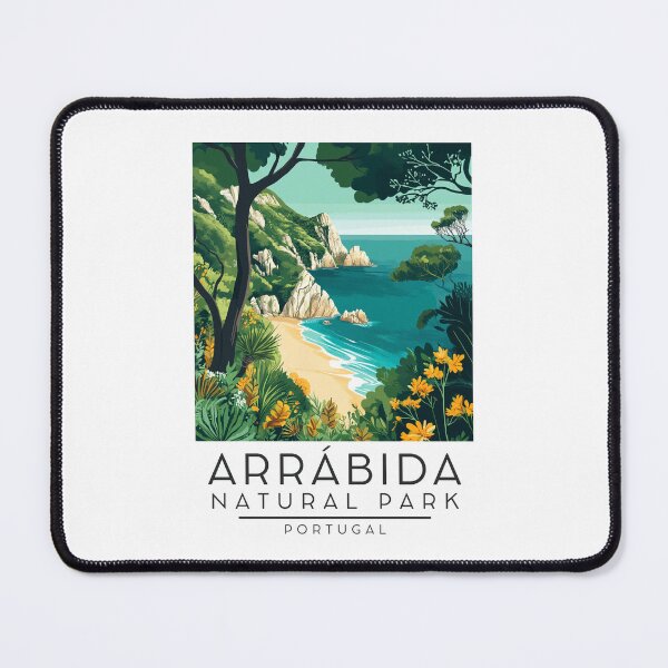 Item preview, A Vintage Illustration of Arrábida Natural Park - Portugal designed and sold by GoodOldVintage.