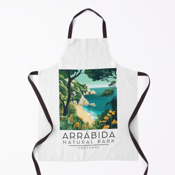 Item preview, A Vintage Illustration of Arrábida Natural Park - Portugal designed and sold by GoodOldVintage.