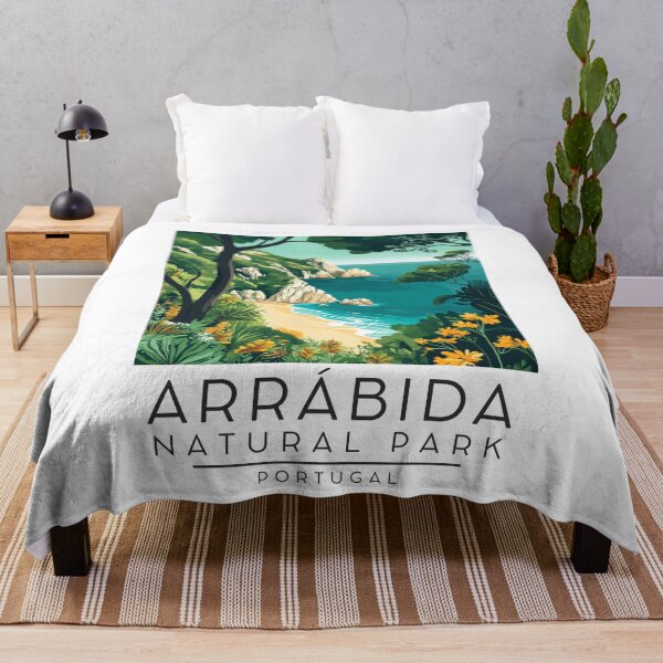 Item preview, A Vintage Illustration of Arrábida Natural Park - Portugal designed and sold by GoodOldVintage.