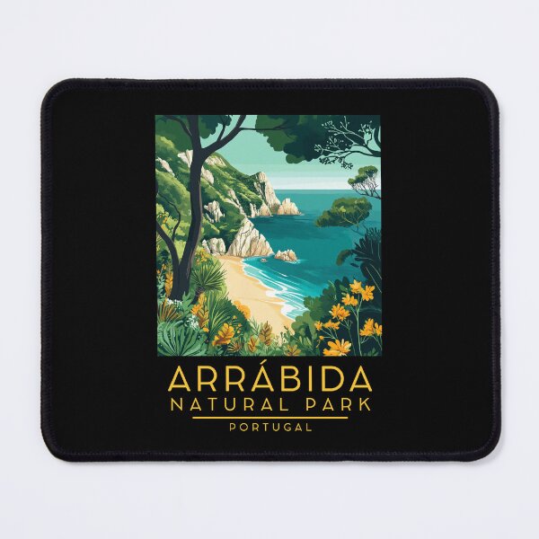 Item preview, A Vintage Illustration of Arrábida Natural Park - Portugal designed and sold by GoodOldVintage.