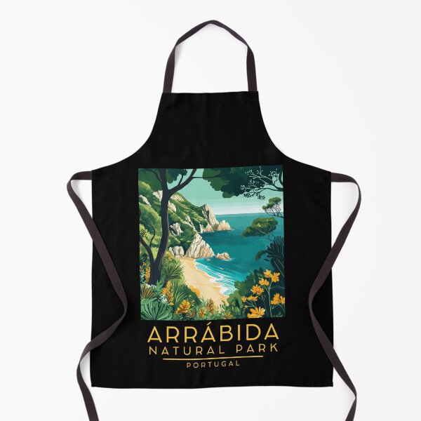 Item preview, A Vintage Illustration of Arrábida Natural Park - Portugal designed and sold by GoodOldVintage.