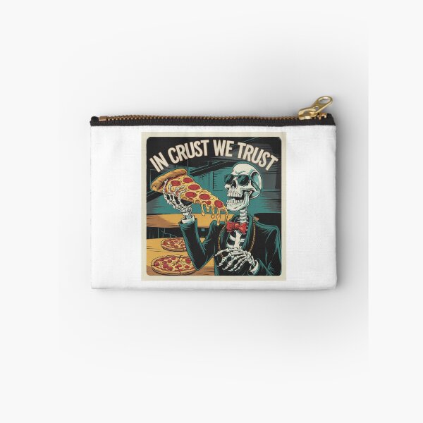 Item preview, In Crust We Trust - Retro Skeleton Pizza Lover designed and sold by OldSchoolRetro.