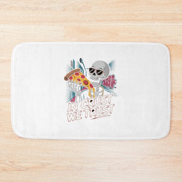 Item preview, In Crust We Trust - Urban Skeleton Pizza Art designed and sold by OldSchoolRetro.