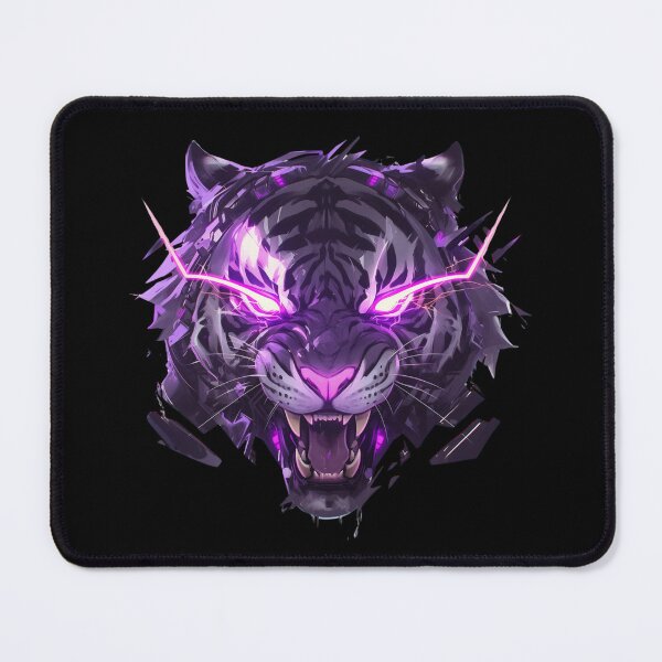 Artikelvorschau, Cyber Tiger / Schwarzer Tiger / Cooles Tier / Cyber Tier / Tierkunst / Tierkrieger / Niedliche Tierkunst / Ästhetische Gaming-Aufkleber entworfen und verkauft von SMARTKIT DESIGNAGENCY.