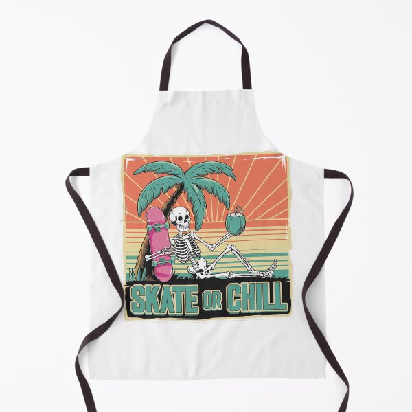 Item preview, Skate or Chill - Retro Skeleton Beach Art designed and sold by OldSchoolRetro.
