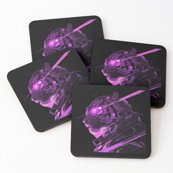 Artikelvorschau, Cyber Tiger / Schwarzer Tiger / Cooles Tier / Cyber Tier / Tierkunst / Tierkrieger / Niedliche Tierkunst / Ästhetische Gaming-Aufkleber entworfen und verkauft von SMARTKIT DESIGNAGENCY.