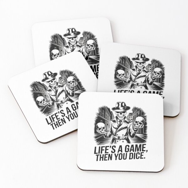 Item preview, Life’s a Game, Then You Dice - Gothic Skeleton Dice Art designed and sold by OldSchoolRetro.