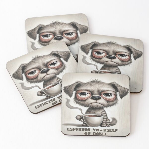 Item preview, Espresso Yourself Grumpy Dog designed and sold by gleefulme.