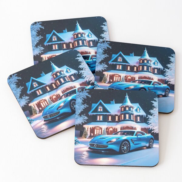 Item preview, Luxury Mansion and Sports Car in Snow designed and sold by GrizzlyCollective.