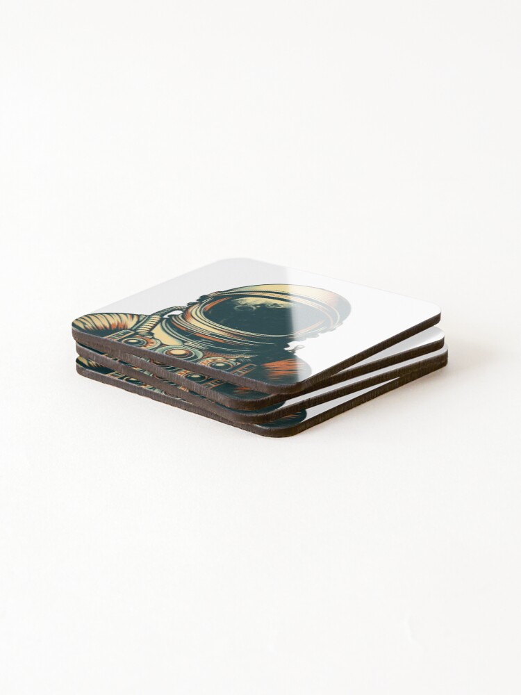 Thumbnail 4 of 5, Coasters (Set of 4), Spaceman designed and sold by deepdrinks.