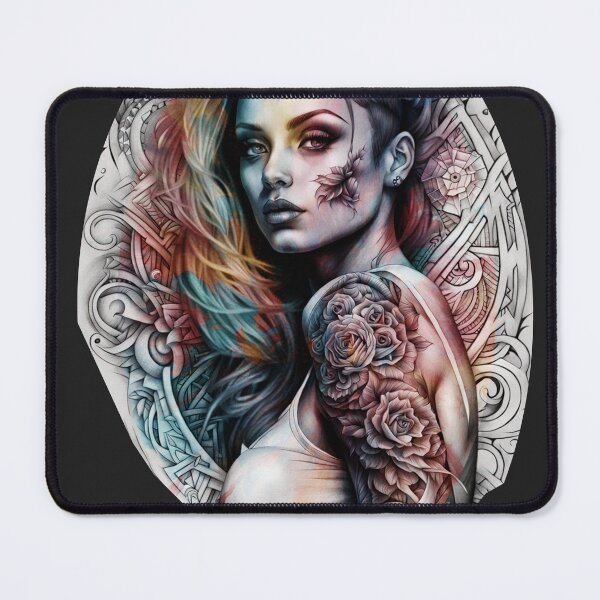 Item preview, Pinterest Aesthetic: Rainbow colored tattoo girl designed and sold by IrgumS.