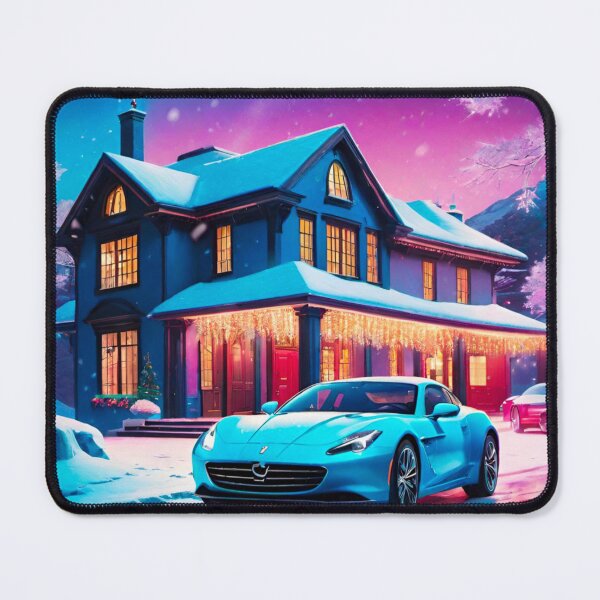 Item preview, Christmas Mansion with Sports Car Display designed and sold by GrizzlyCollective.