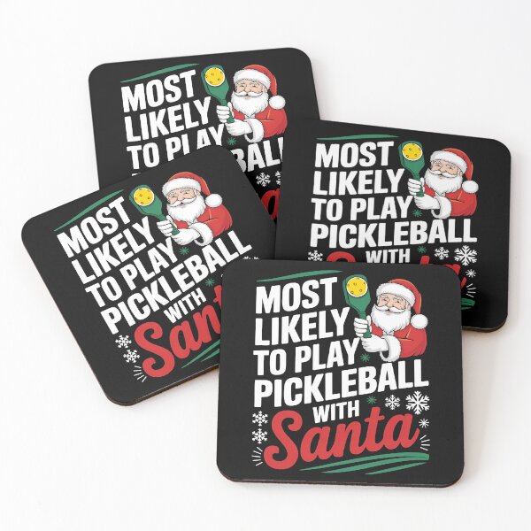 Item preview, Most Likely To Play Pickleball With Santa - A funny gift for pickleball fans and holiday enthusiasts! designed and sold by Zyziowsky.