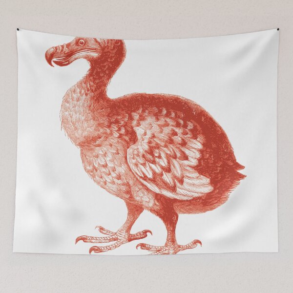 Item preview, Vintage dodo illustration in red designed and sold by Nostalgifique.