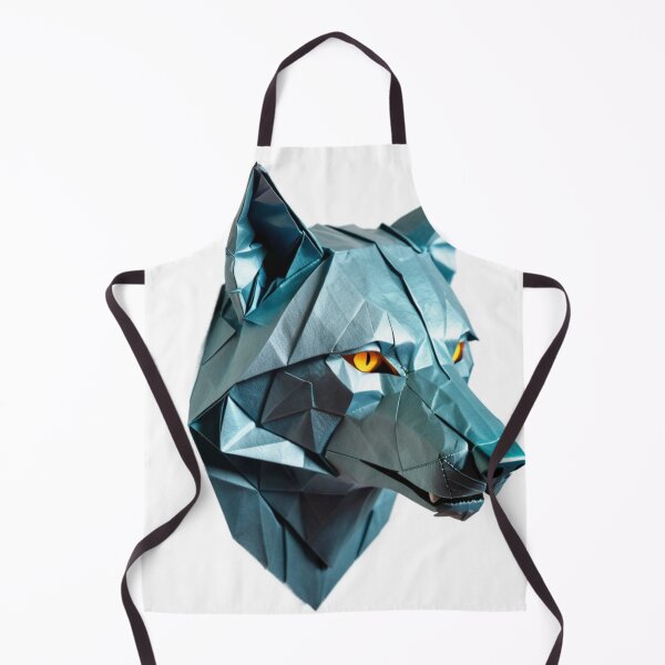 Item preview, Origami Wolf Head in Blue Paper designed and sold by RebelPaintBrush.