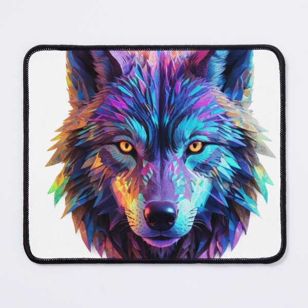 Item preview, Colorful Geometric Wolf designed and sold by RebelPaintBrush.