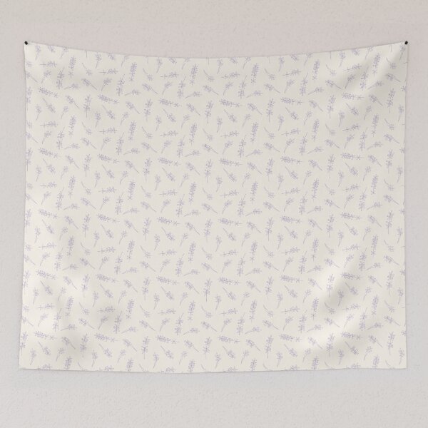 Item preview, Hand Drawn Lavender Florets Scattered on an Ivory Background designed and sold by Blue Daisy Studio.