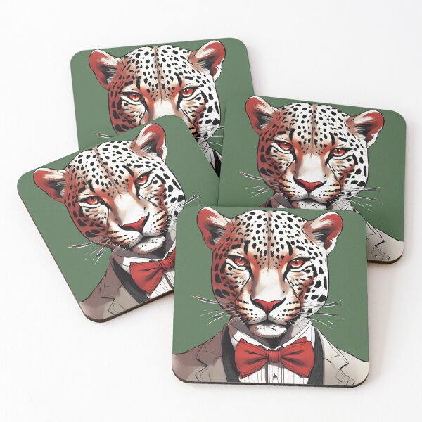 Item preview, LEOPARD WITH RED BOW DESIGN designed and sold by asudesign.