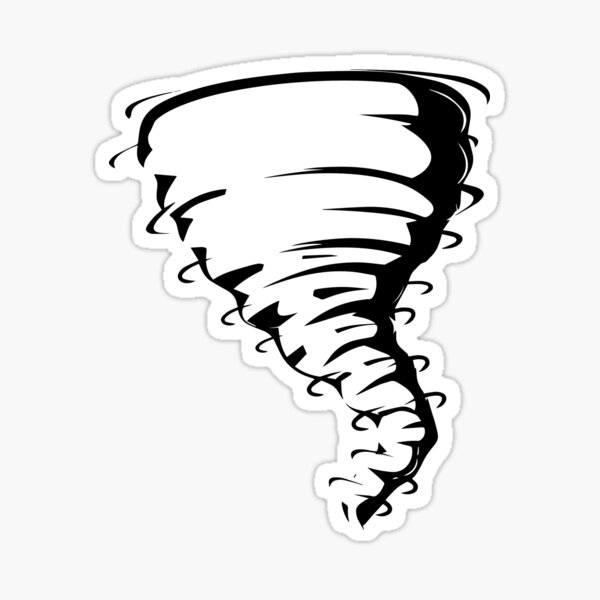 Vista previa del artículo con la obra «Tornado de dibujos animados», diseñado y vendido por UptownMatt91.