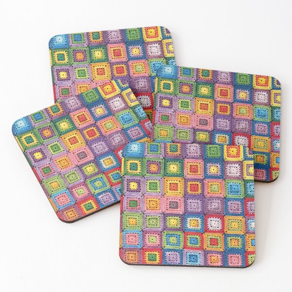 Item preview, Rainbow Faux Crochet Granny Square Pattern designed and sold by darkskydelights.