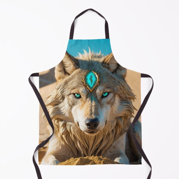 Item preview, Mystical Sand Wolf with Glowing Eyes designed and sold by RebelPaintBrush.
