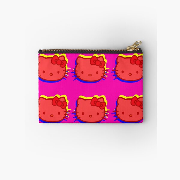 Item preview, Glitch Pink & Yellow Kitty - red stain designed and sold by Fuzzdandy Designs.